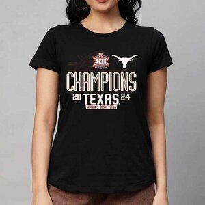 Texas Longhorns 2024 Big 12 Champions Graphic T-Shirt Basketball NCAA Fan Gift05